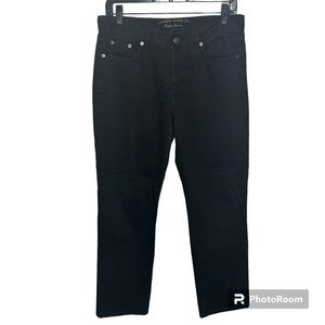 Ralph Lauren Jeans Women’s 6 Black High Waist Straight Leg Green Label